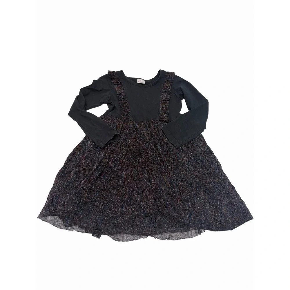 Hanna Andersson Girl Dress With Ruffles  Black  Size 110/ 5